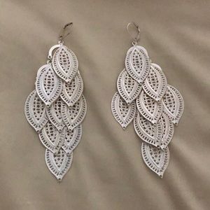 Chandelier silver earrings